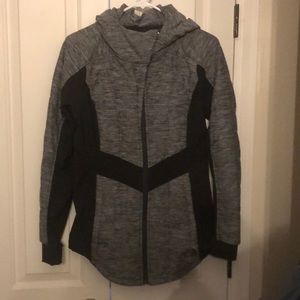 The Northface black and gray women’s zip Jacket